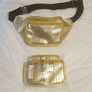 Gold fanny pack